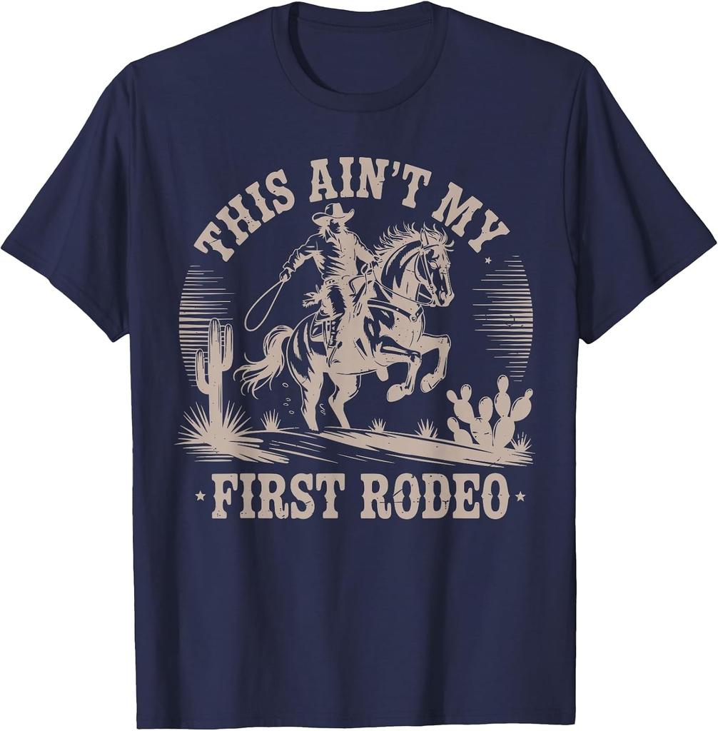 Rodeo Cowboy Bucking Bronco Graphic Tee for Horse Lovers