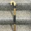 91.44 Cm Classic Equestrian Style Brass Horse Head Wooden Walking Stick