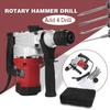 220V Electric Demolition Jack Hammer Rotary Jackhammer Electric Concrete Drill + 4 Chisels 5200BPM 1850W