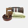 [Pre-Owned] Monogram Stripe Print Versatile Commuter High-End Cotton And Polyester Blend Mini Bucket Bag Zipper Crossbody Tote Tra - Excellent #XW04B6