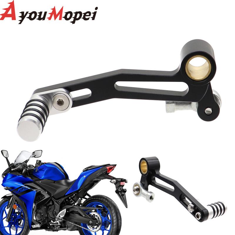 Педаль переключения передач Рычаг переключения передач Для YAMAHA MT03 MT25 YZF R3 R25 2015-2024 MT 03 Аксессуары для мотоциклов Регулируемая левая подножка