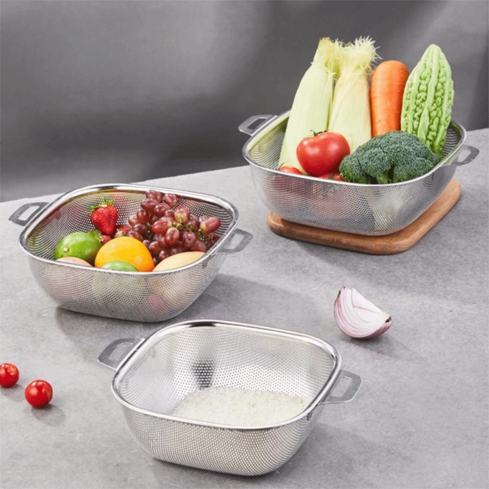 Stainless Steel Vegetable Washing Basket Rust-proof Colander Multifunctional Pasta Strainer  Noodle