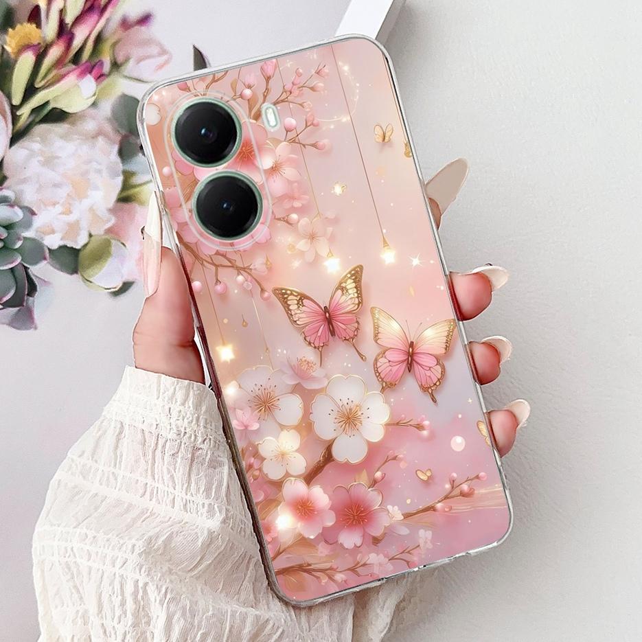 Чехол для Xiaomi Poco X7 Pro 5G Стильный окрашенный чехол Прозрачный силиконовый Мягкий ТПУ Чехол для телефона Для Xiaomi Poco X7 Pro X7Pro Оболочка Coque