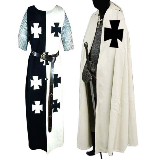 Мужской средневековый рыцарь SevenTemplar Хэллоуин костюм с капюшоном плащ Ренессанс сюрко костюмы для косплея (S-6XL)