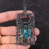 Медный кулон с хризоколлой Кулон, обмотанный медной проволокой Кулон ручной работы Очень красивые медные украшения Свадебный подарок Украшения с драгоценным камнем хризоколлой