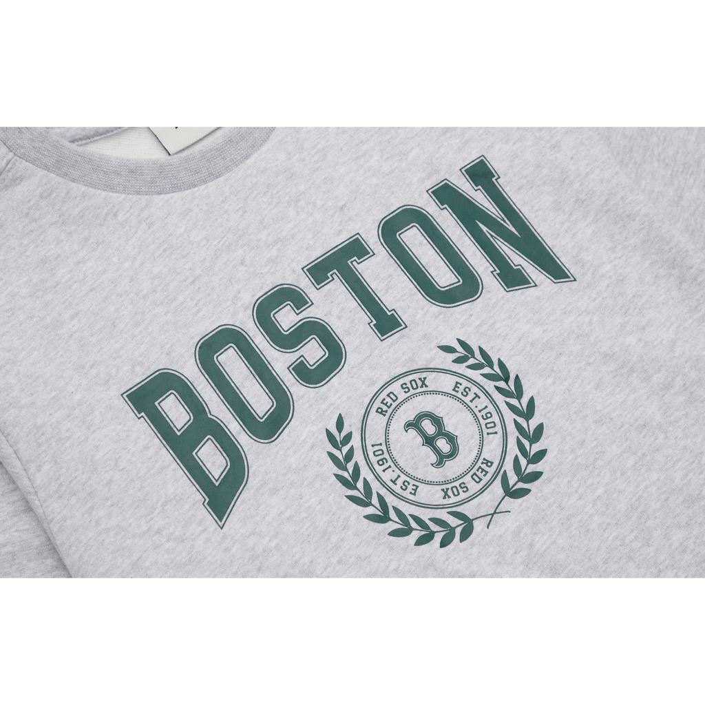 Новый свитшот MLB Boston Red Sox FW24 светло-серый детский 7AMTV0144-43MGL