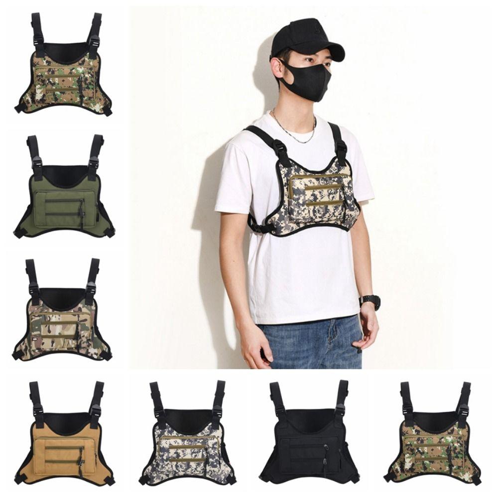 Adjustable Multi-functional Chest Bag Water Resistant MOLLE Chest Bag Sports Vest Bag Running