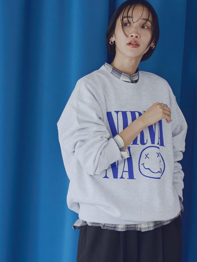 Cohen ROCK STANLEY Custom-Made NIRVANA Print Sweatshirt (Light Gray) 76206460515 1500 MD.GRAY (15) FREE