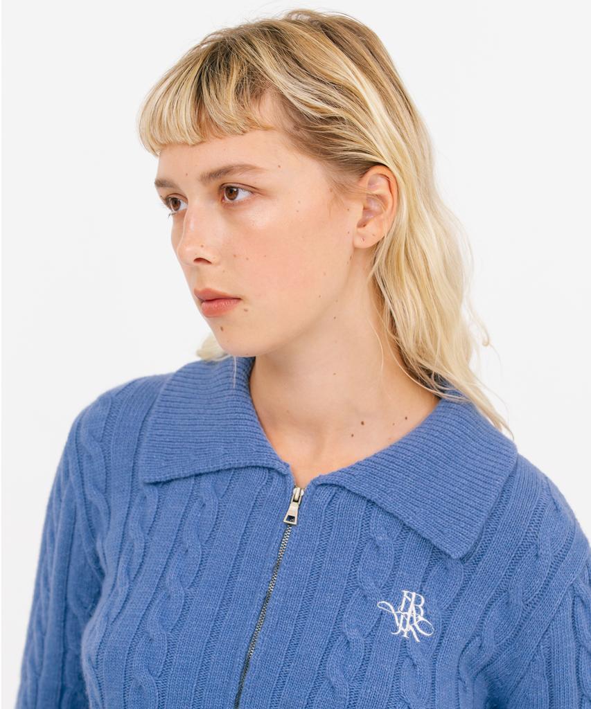 JUN BY JUN K Jk Two-Way Zip-Up Cardigan_Blue