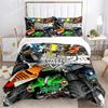 Пододеяльник Монстр-Трак Мультяшный Наборы постельного белья Monster Jam Мягкое покрывало и наволочки для подростков ОдноспальныйДвуспальныйQueenKing