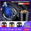 2026 Hot Car Sticker Car Portable Ashtray Cup with Lid Smell Proof Stainless Steel Led For Peugeot 407 508 2008 5008 307 308 300