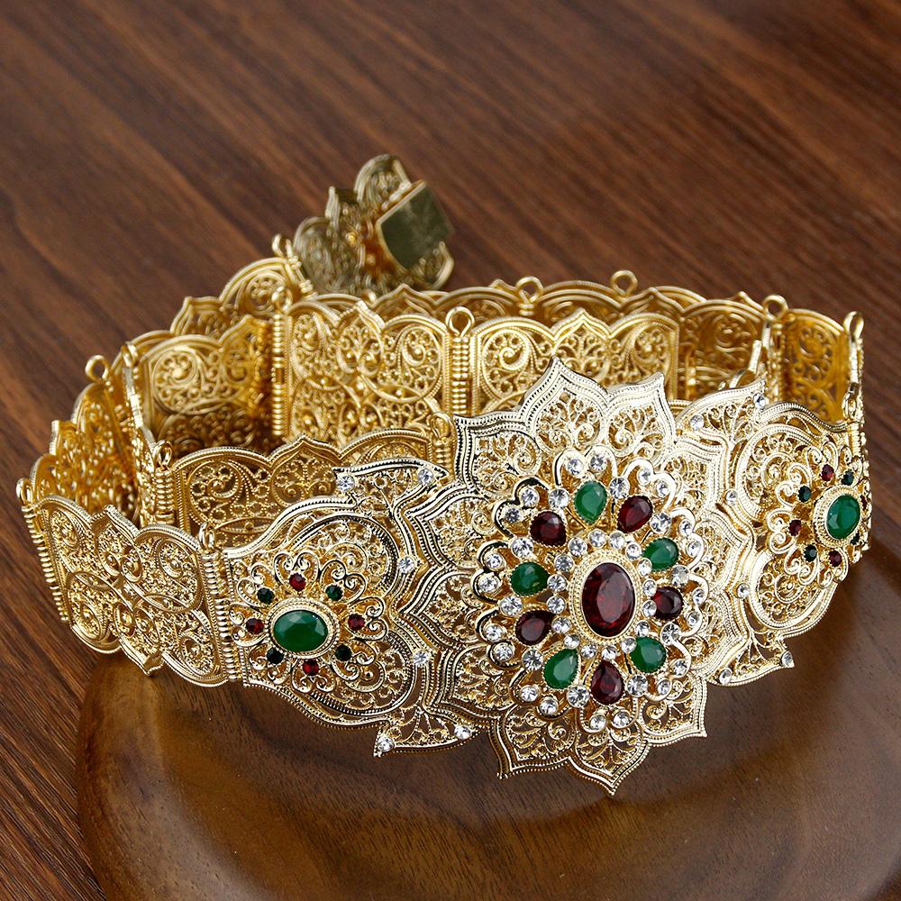 Пояс золотого цвета с кристаллами, свадебные украшения, женская цепочка на талию, регулируемая длина, цепочка для тела