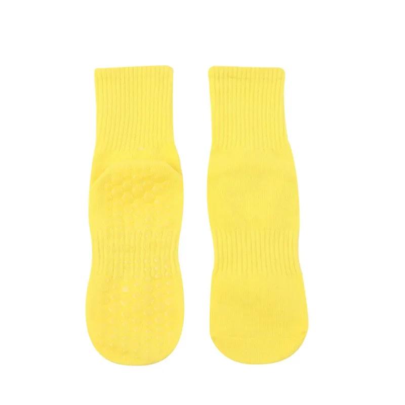 Candy Color Simple Cotton Mid-calf Yoga Socks Women Professional Non-slip Sports Socks Indoor Dance Fitness Pilates Socks
