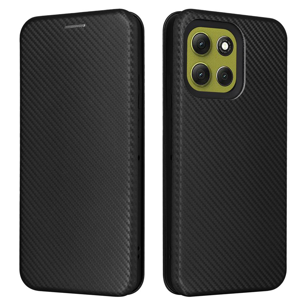 For Motorola Moto G86 5G Case Carbon Fiber Texture Drop-Proof PU Leather Phone Cover