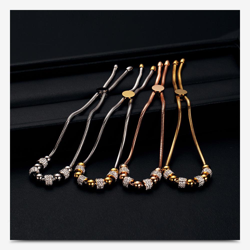 Регулируемый титановый браслет с полным бриллиантовым покрытием 6 мм - Модный и универсальный унисекс