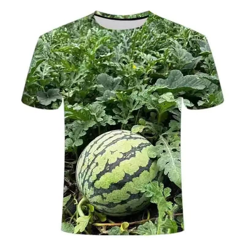 Модные питательные фрукты картинки для мужских футболок трендовая цифровая печать повседневные топы с круглым вырезом и короткими рукавами