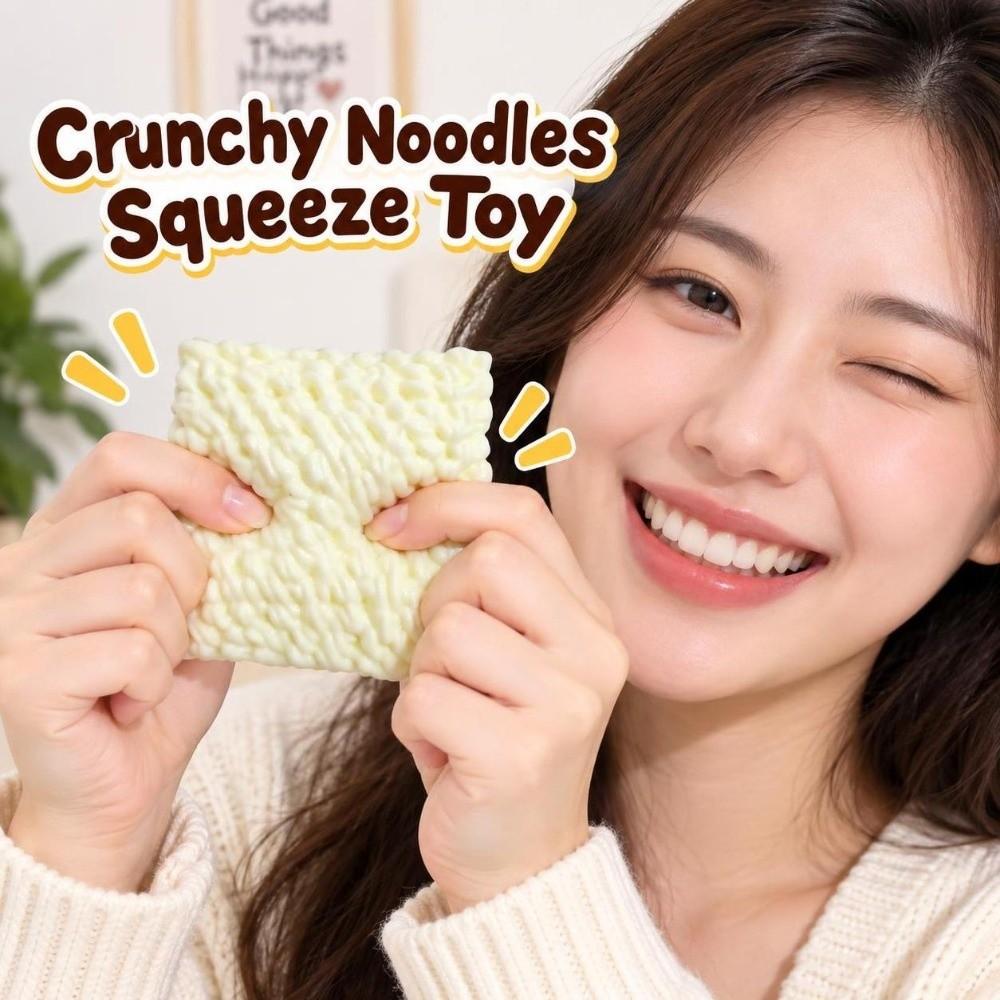 Crunchy Crackling Noodles Squishy Toy Moldable Realistic Food Pinch for Kids Adults