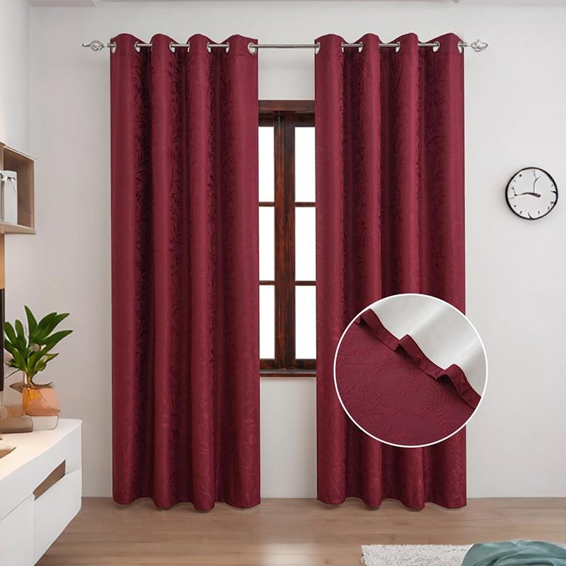 Blackout White Lace-Trimmed Curtain Panel Living Room Bedroom Balcony Light Luxury Style Coated Fabric