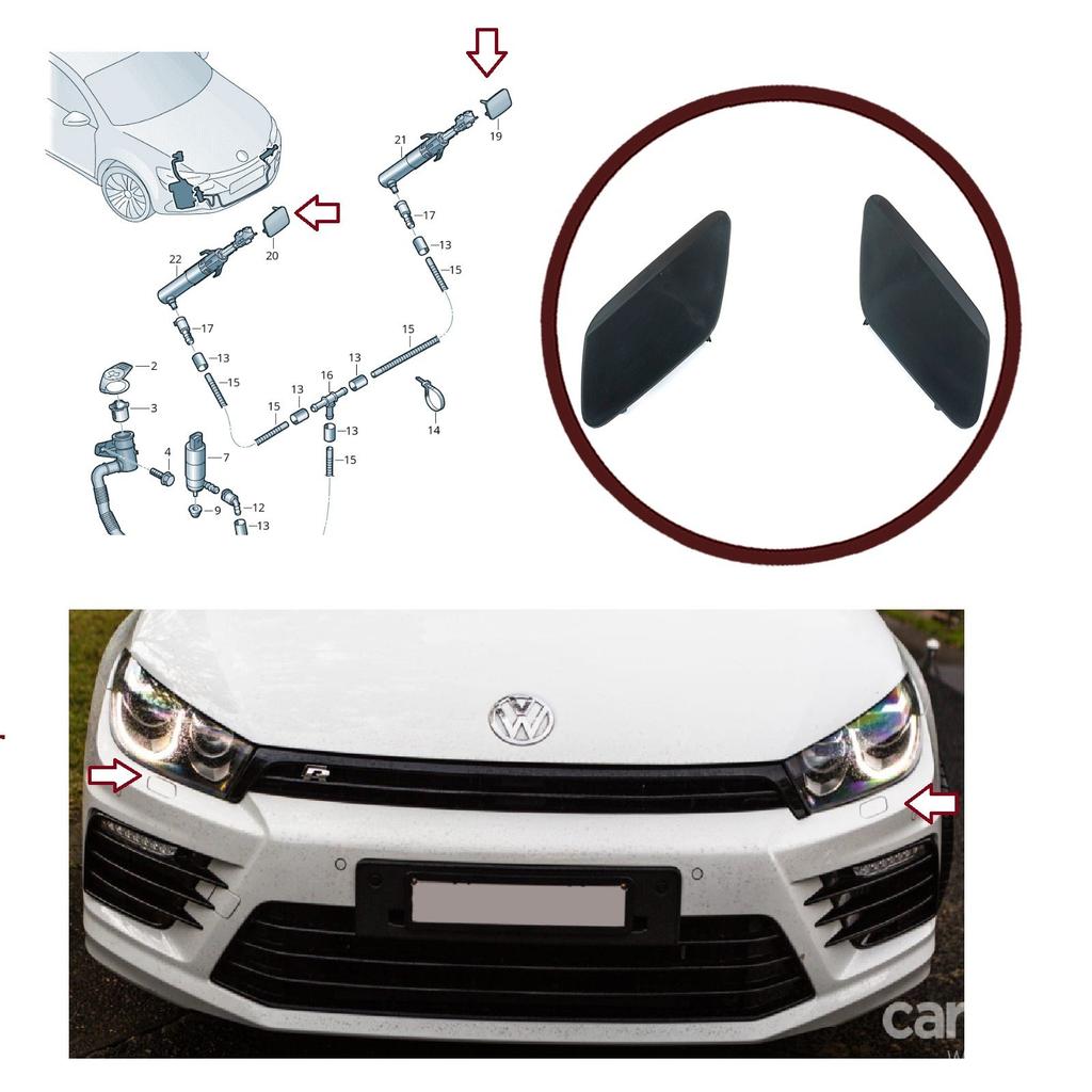 ESP1017 Набор крышек омывателя фар 1K8807937 1K8807938 для VW Scirocco 2015-2017