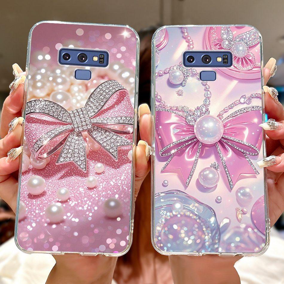 For Samsung Galaxy Note9 Elegant Floral Butterfly Phone Case For Samsung Note 9 SM-N960F SM-N9600 Soft Silicone TPU Cases