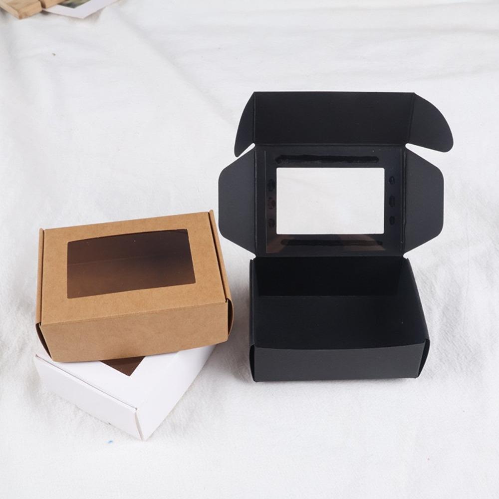 10/20Pcs Kraft Paper Candy Cake Boxes Square Handmade Soap Case Birthday Presents Packaging