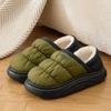 Зимние мужские хлопковые тапочки Плюшевые Теплые Толстая подошва Шлепанцы Дышащие Мягкие Нескользящие Тапочки Для дома Улицы Повседневные тапочки