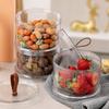 Portable Plastic Food Storage Box Round Keep Fresh Cereal Grain Organizer Moisture-Proof with Lid Nut Coffee Bean Jar for Home