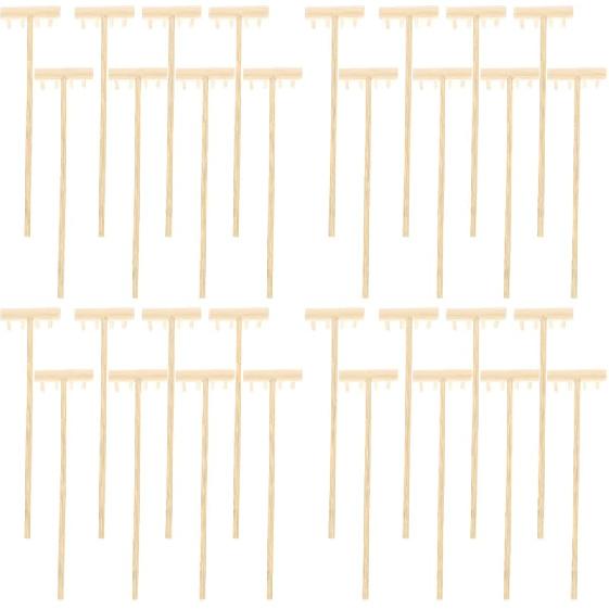 Sewroro Mini Zen Sand Rakes Miniatures 48 Pcs Zen Rake Mini Zen Garden Rakes Meditation Sand Desktop Sand Box Accessories Garden Rake Dining Table
