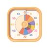 Square Visual Timer 60 Minutes Kitchen Cooking Timer Multifunctional Countdown Timer  Reading Room