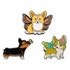 Charming Alloy Brooch In Cute Dog Design From Cartoon Animal Butterfly Series For Trendy Outfits