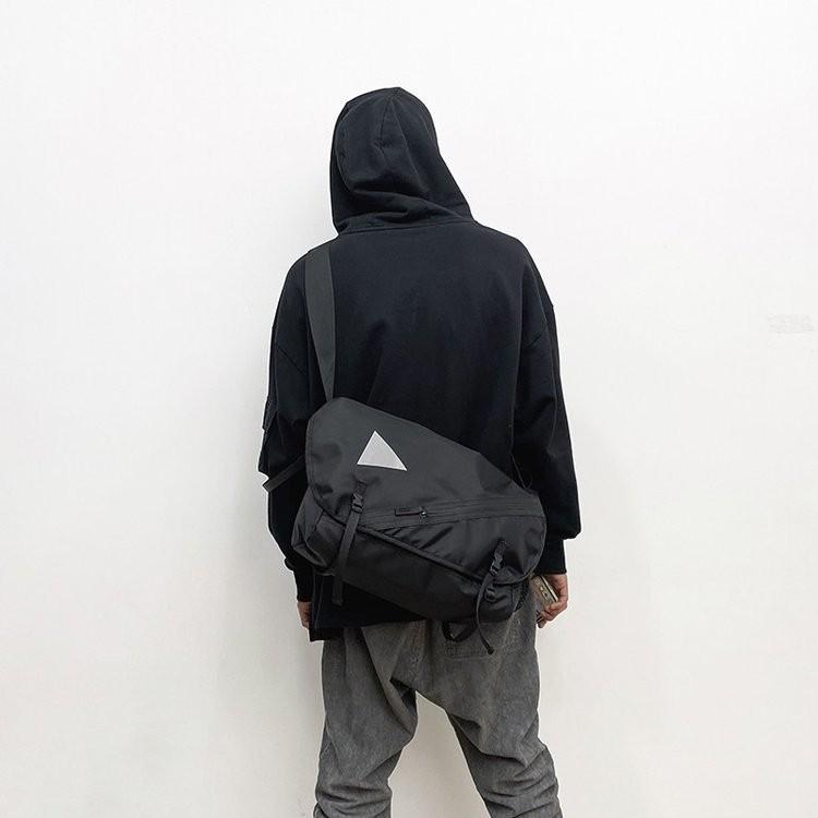 Модная Черная Большая Сумка-Тоут Через Плечо Для Мужчин С Нейлоновой Подкладкой Городской Простой Стиль