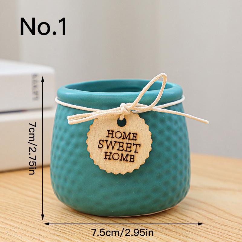 Colorful Mini Flower Pot Ceramic Succulent Pot Plant Pot Planter Bonsai Home Decor Indoor Decoration Desktop Ornaments