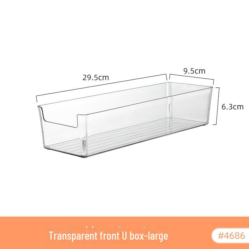 Refrigerator Storage Drawer Box, Food-Grade Transparent PET Basket