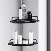 Corner Shower Caddy Anti-Rust Coating Simple Installation Four-Tier Height Adjustable Shower Caddy Storage Rack