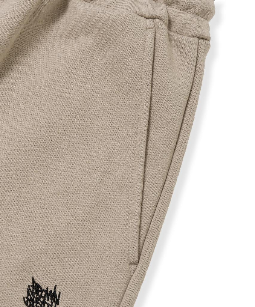 BROWNBREATH Tag Sweat Pants - Beige