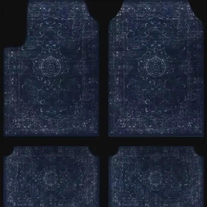 Bohemian Car Floor Mats 4 Pieces Set Dirt Resistant Wear Resistant Backing Universal Fit For Cars SUVs Trucks Auto Accessories