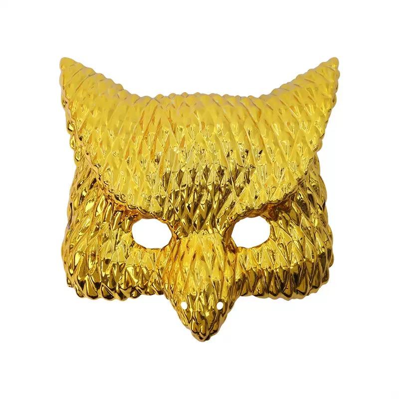 Golden animal masks, Halloween and carnival party costumes and props