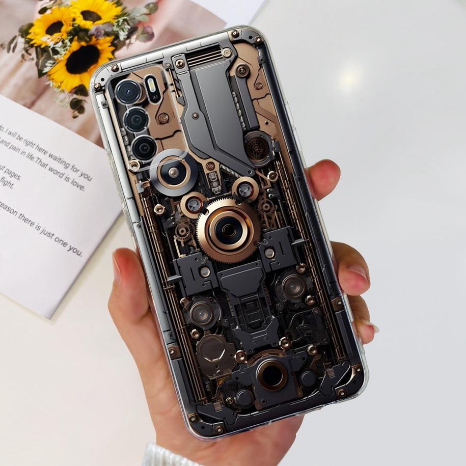 For OPPO A16 Case A16S A54S Soft Silicone Phone Case For Oppo A16 CPH2269 Clear Flower Funda Back Cover on OPPOA16s A 54s Bumper