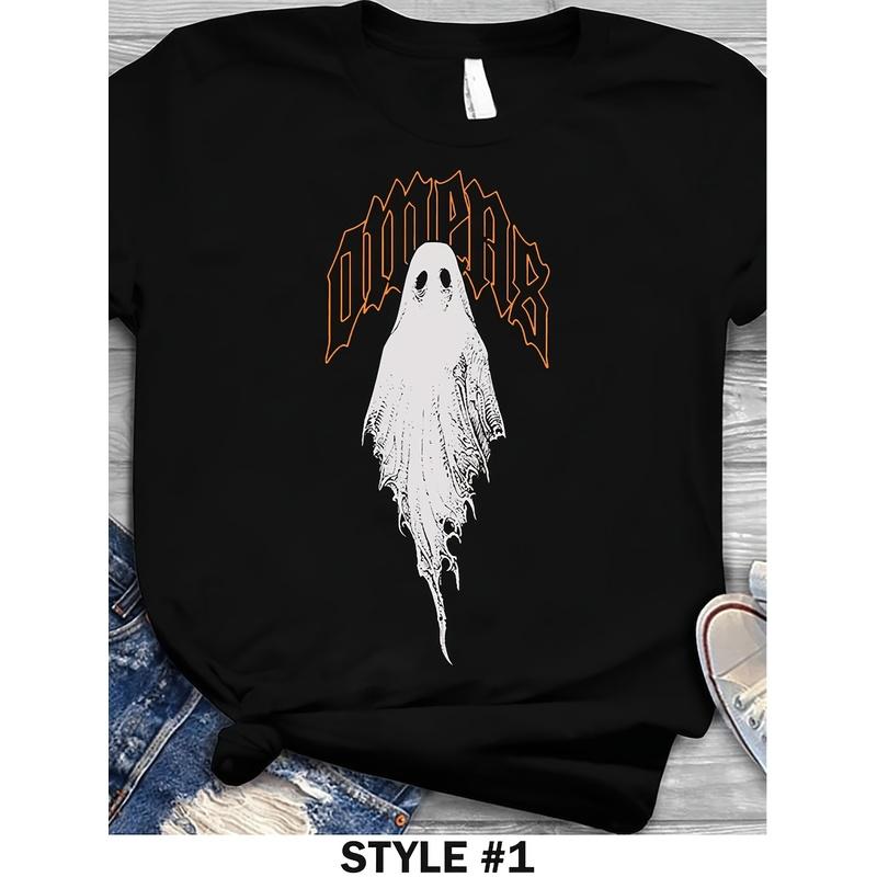 2026 NEW b ad om ens All Merch B Omens Ghost T-Shirt | Casual Crew Neck, Slight Stretch Fabric, Regular Fit, Print Pattern, Perfect for Men