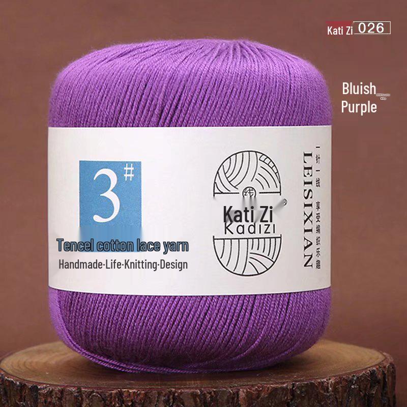 Пряжа Tencel Хлопок Кружево для Летнего Вязания Крючком и DIY - Нет. 3