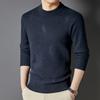 Men's 100% Pure Wool Warm Round Neck Pullover Sweater
