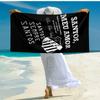 proof beach towel with Santos SFC logo pattern - soft,absorbent,quick-drying,machine washable - perfect for swimming,camping,bathing