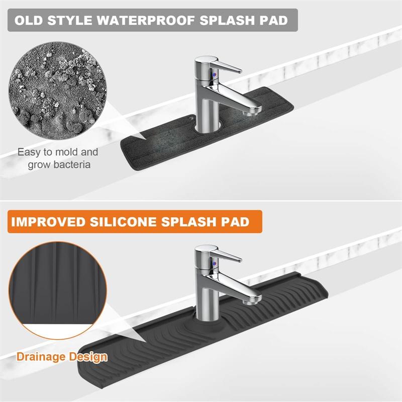 Брызгозащитная пластина для смесителя, поддон для слива, коврик, коврик для ванной комнаты, кухни, водопоглощающий коврик, брызгозащитный коврик для слива раковины, коврик для смесителя