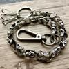 Alloy Gothic Punk Heavy Waist Chain Silver Hip Hop Rock Jeans Keychain