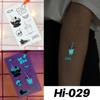 Little Sexy Cute Tattoo for Women Glowing Dark Taty Waterproof Fake Tatoo Luminous Tattoo Stickers Body Art Cartoon Tattoo