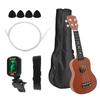21 Inch Colored Acoustic Soprano Ukulele Beginner Ukulele Uke Kit Basswood with Carry Bag Uke Strap Strings Picks Tuner