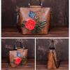 New Leather Handbag Large Capacity First Layer Cowhide Single Shoulder Straddle Bag Retro Tote Bag