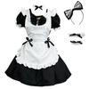 [FULINE] Maid Clothes Cosplay Maid Costume Disguise Crossdressing Concafe Maid Cafe Bear Stuffed Toy Short Length Men's Cosplay Large Size Set Event