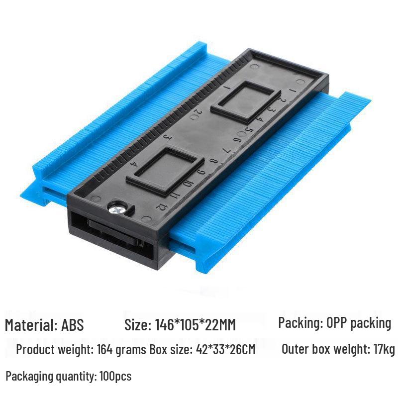 Контурный шаблон-линейка разных размеров - 5" и 10" из АБС-пластика для неправильных форм в деревообработке