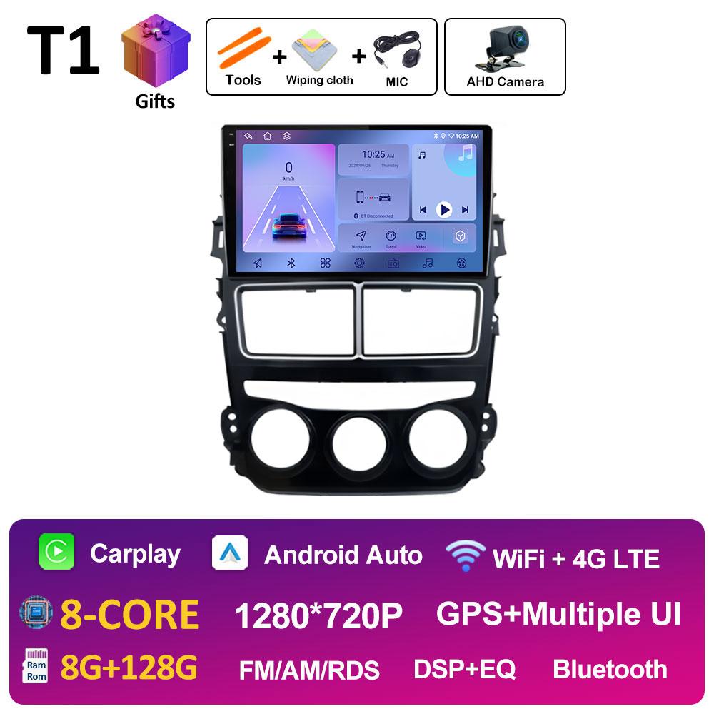 Беспроводной CarPlay Smart System для Toyota Vios Yaris 2018 2019 2020 Android Auto GPS Навигация QLED IPS Экран WIFI Авто Инструменты